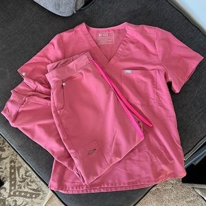 FIGS Scrub Set Breast Cancer Awareness Pink